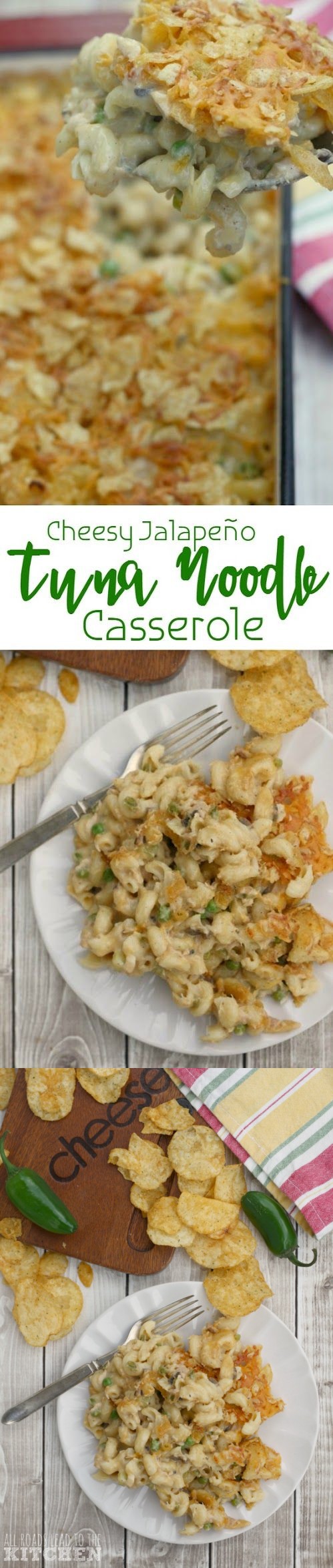 Cheesy Jalapeño Tuna Noodle Casserole