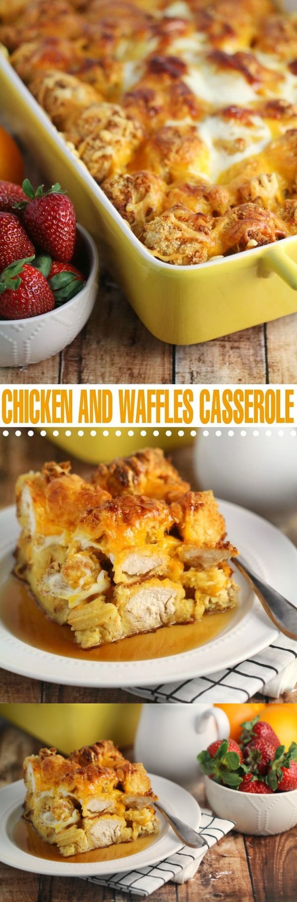 Chicken and Waffles Casserole