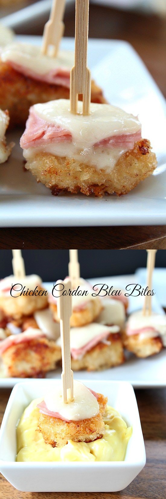 Chicken Cordon Bleu Bites