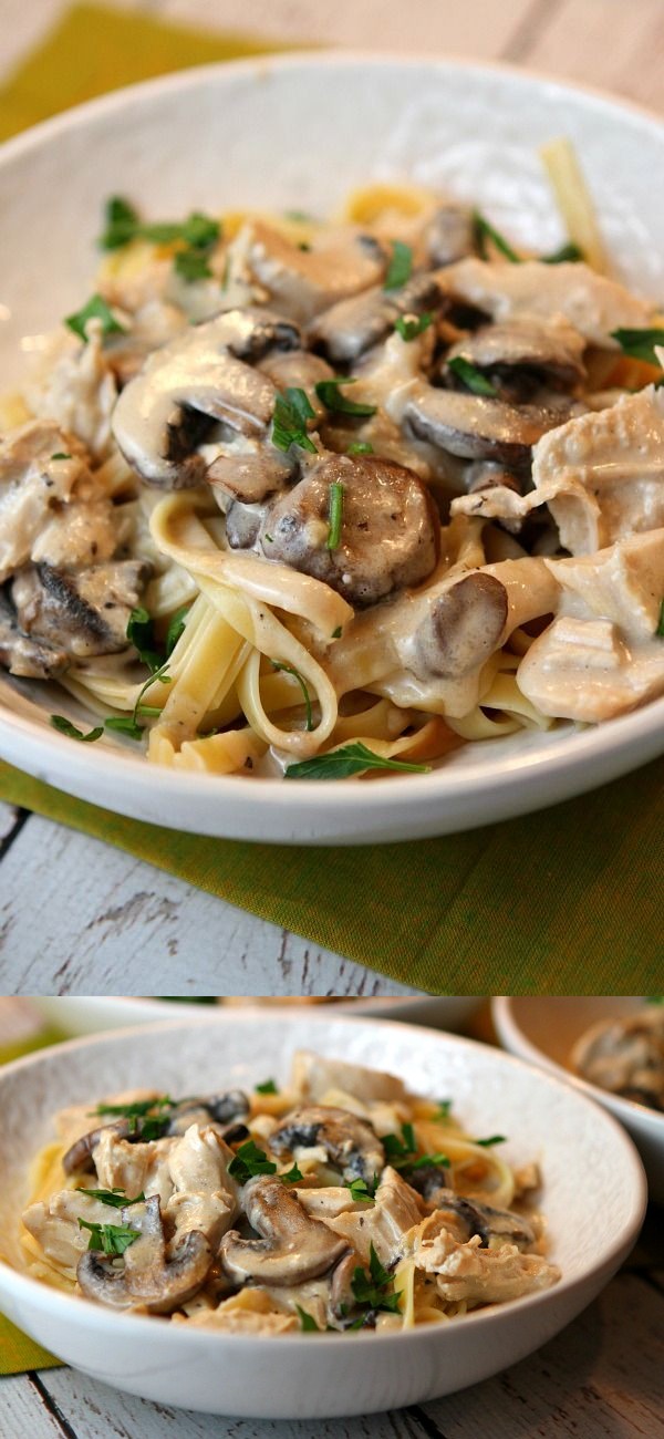 Chicken Mushroom Fettuccine