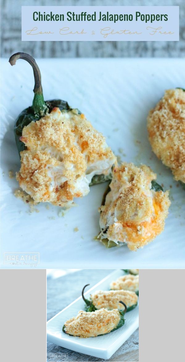 Chicken Stuffed Jalapeño Poppers - Low Carb