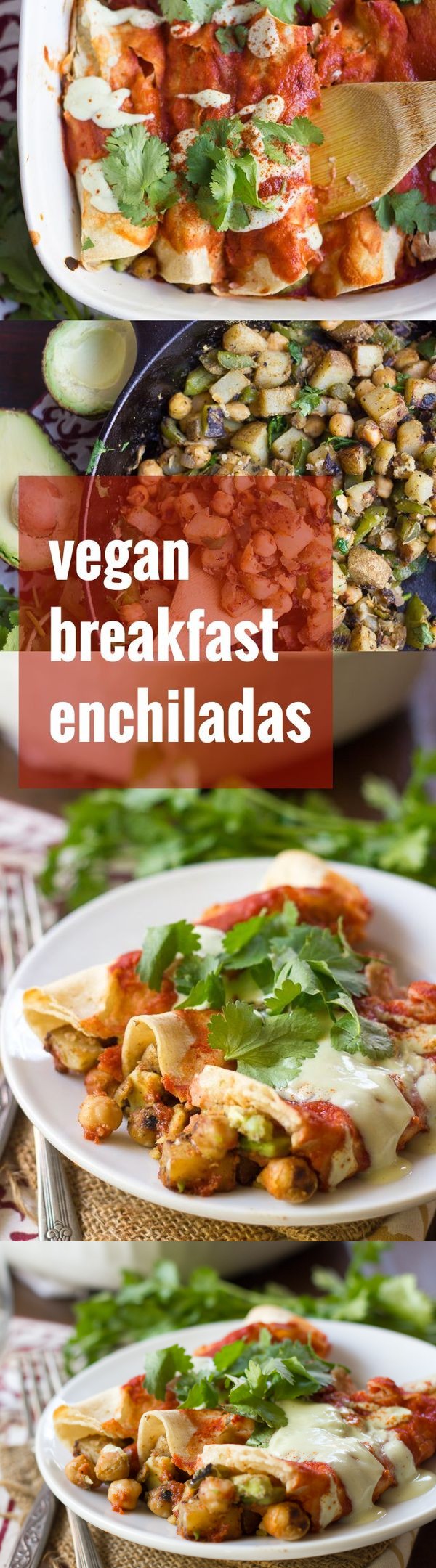 Chickpea Avocado Breakfast Enchiladas