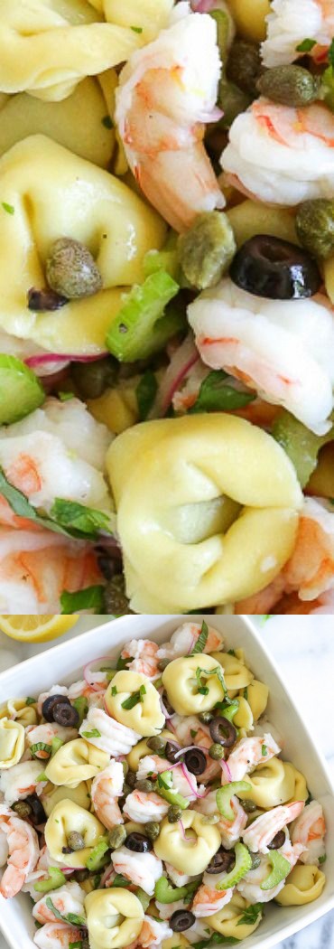 Chilled Italian Shrimp and Tortellini Salad