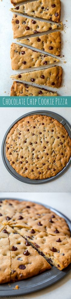 Chocolate Chip Cookie Pizza