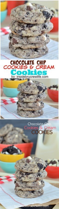 Chocolate Chip Cookies and Cream Cookies