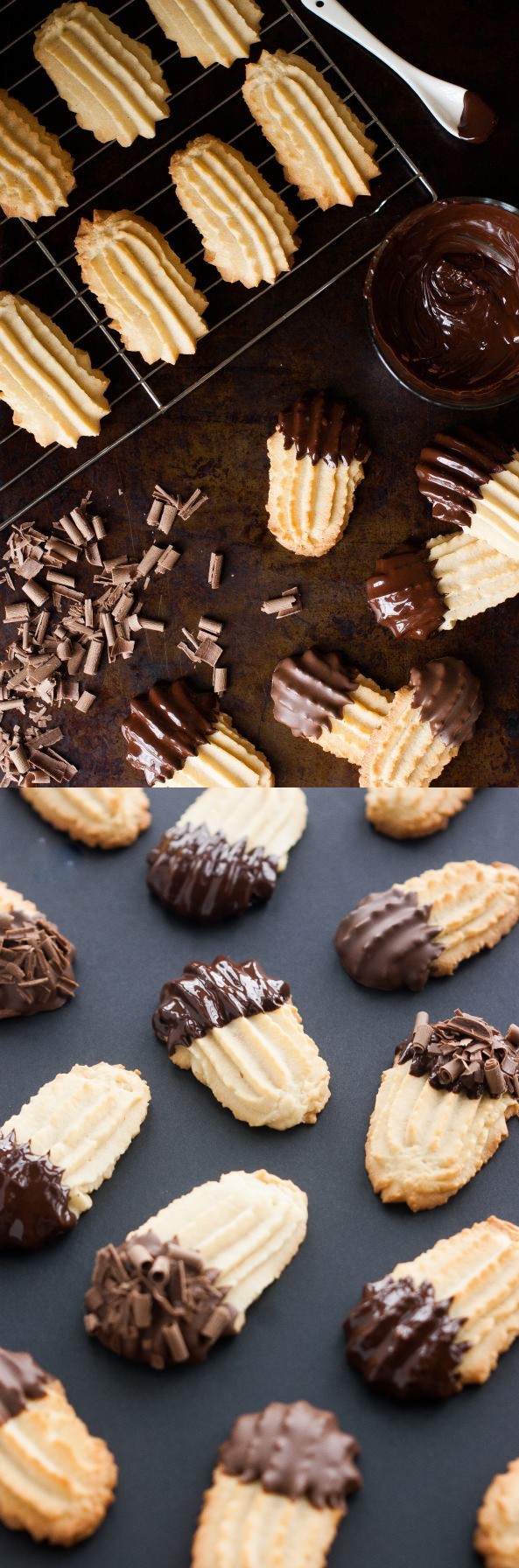 Chocolate Dipped Italian Butter Cookies