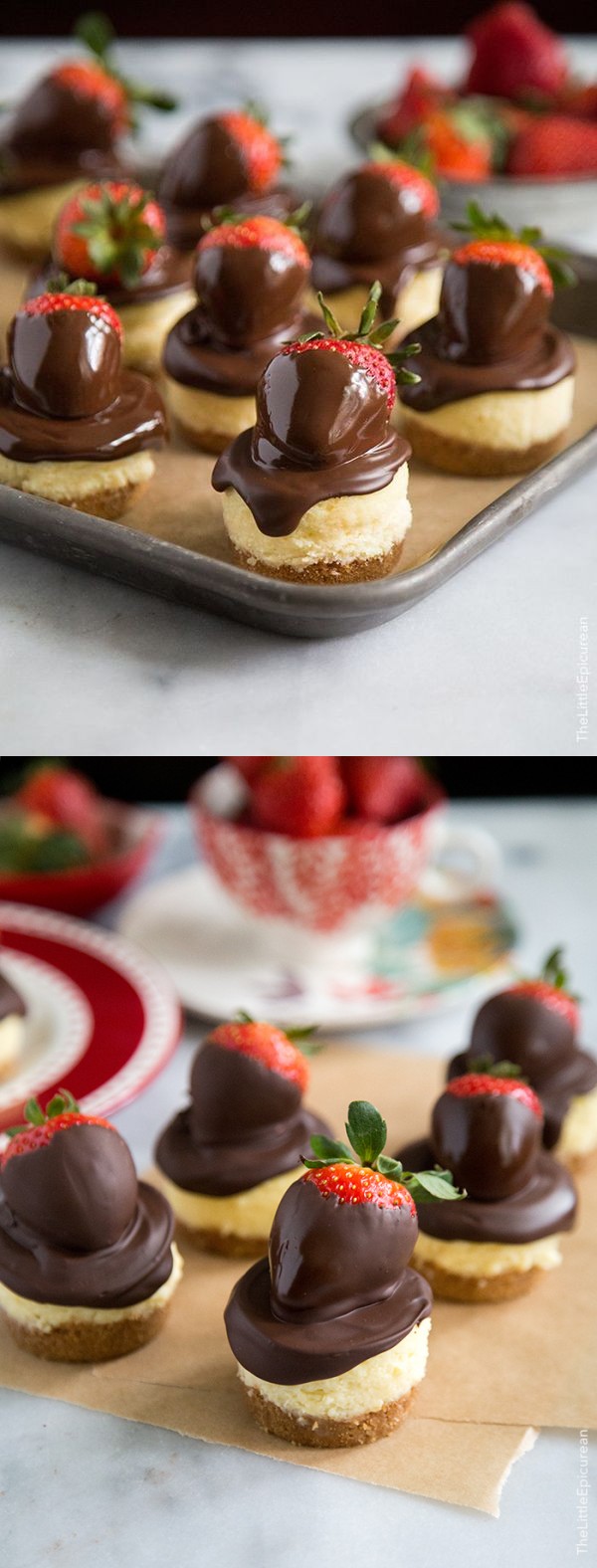 Chocolate Dipped Strawberry Cheesecake