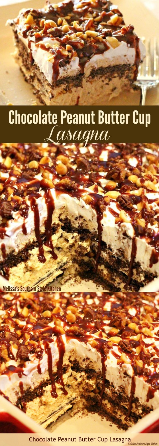 Chocolate Peanut Butter Cup Lasagna