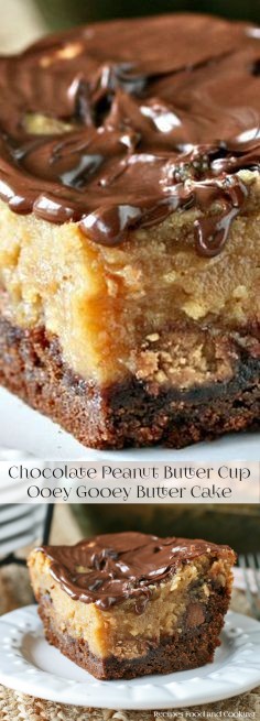 Chocolate Peanut Butter Ooey Gooey Butter Cake