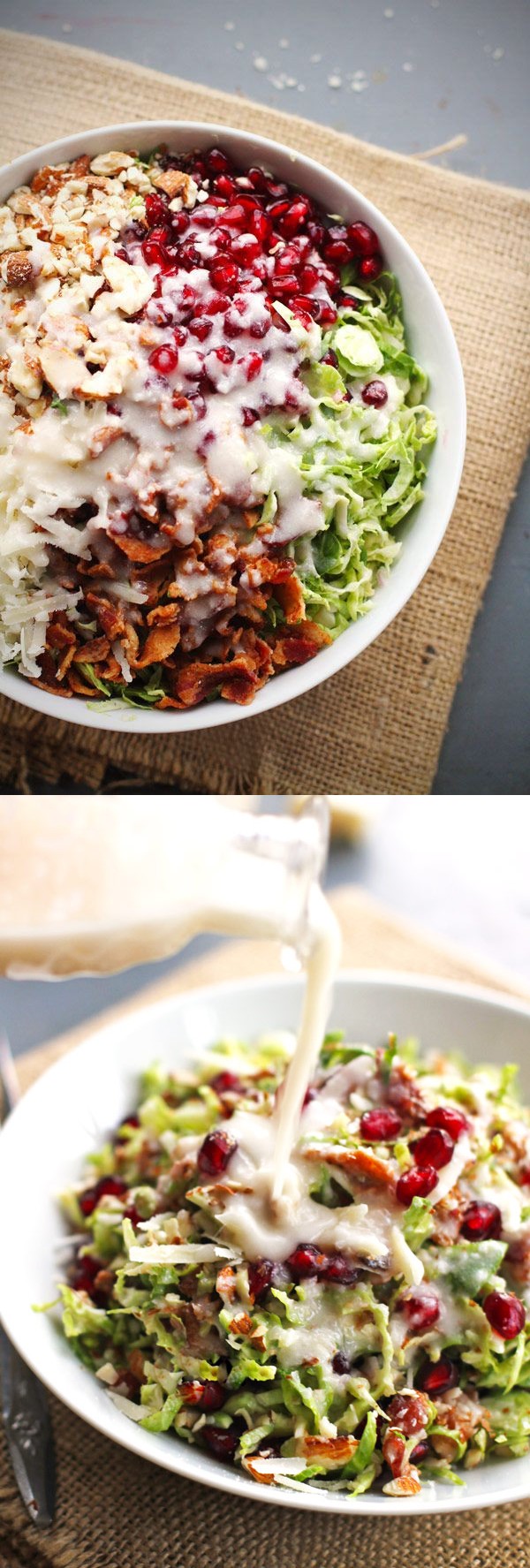 Chopped Brussels Sprout Salad with Creamy Shallot Dressing