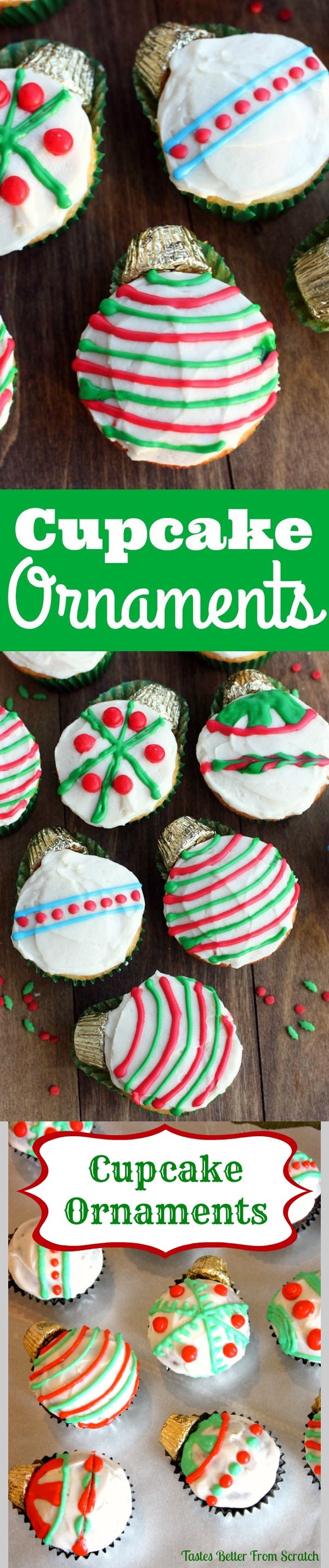 Christmas Cupcake Ornaments