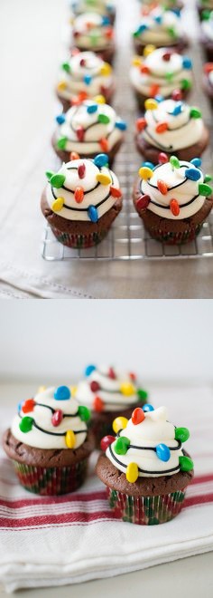 Christmas Light Cupcakes