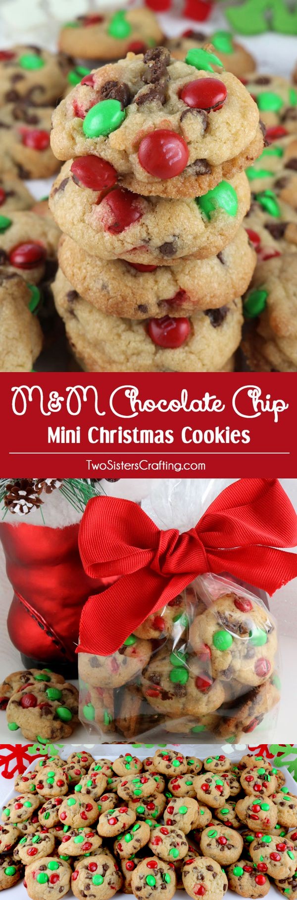 Christmas M&M Mini Cookies