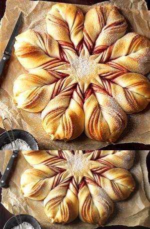 Christmas Star Twisted Bread