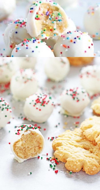 Christmas Sugar Cookie Truffles