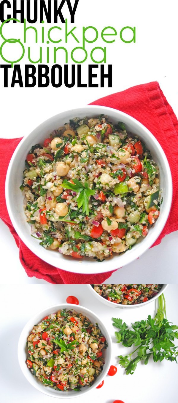 Chunky Chickpea Quinoa Tabbouleh