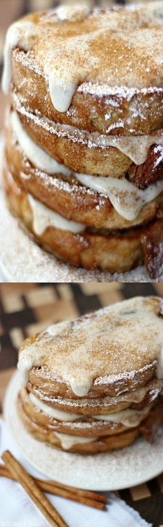 Cinnamon French Toast with Cream Cheese Glaze