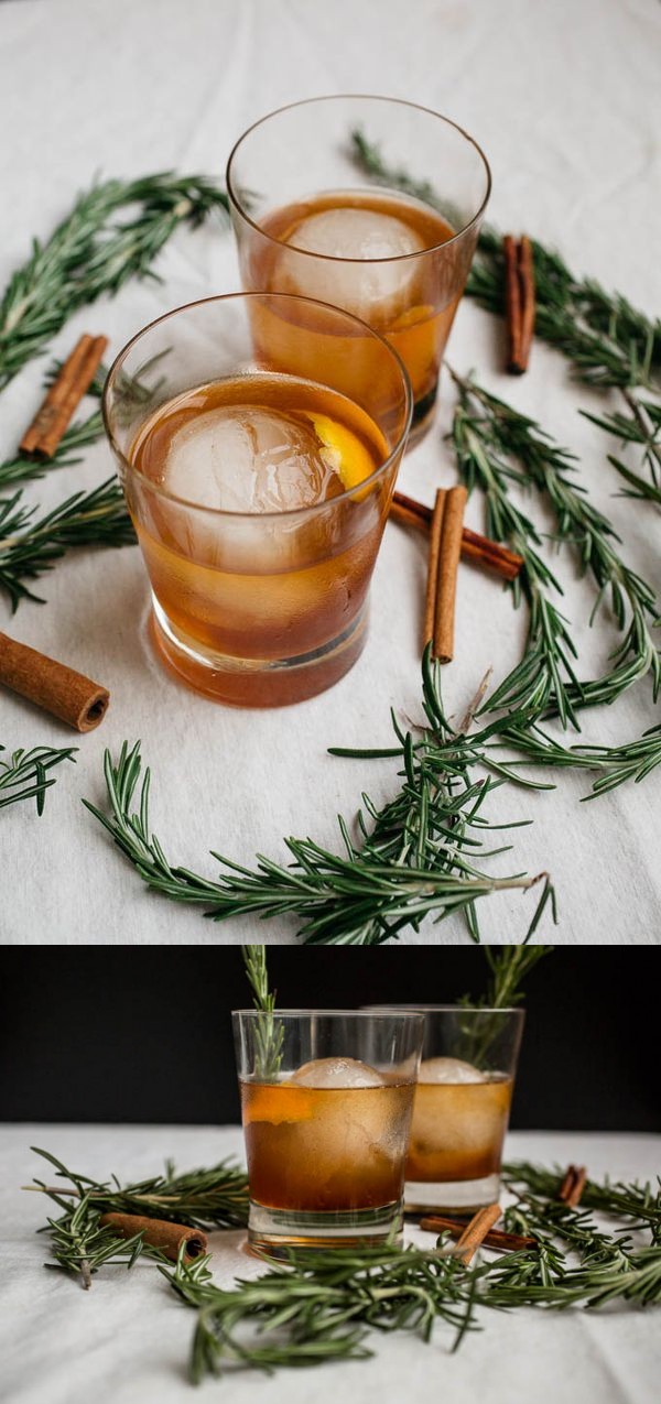 Cinnamon Rosemary Old Fashioned