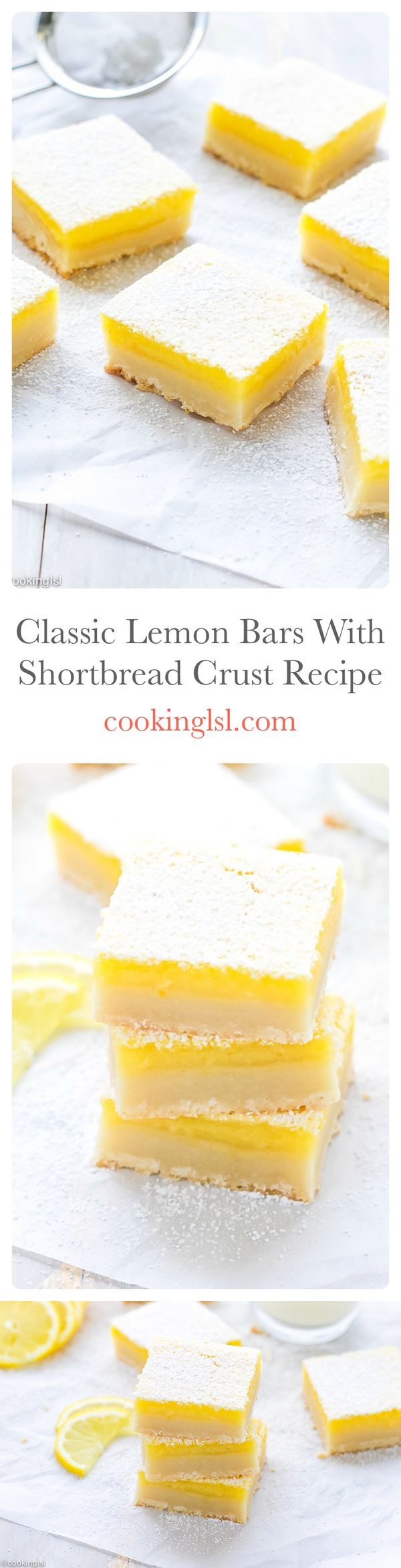 Classic Lemon Bars With Shortbread Crust