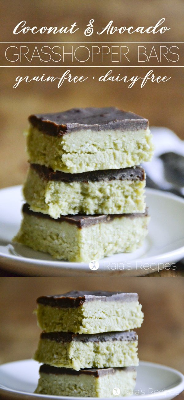 Coconut & Avocado Grasshopper Bars