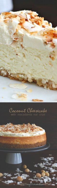 Coconut Cheesecake with Macadamia Nut Crust