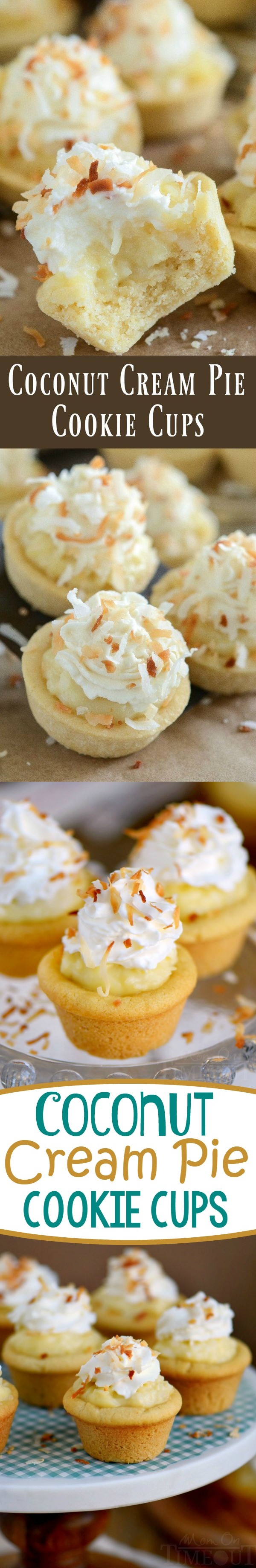 Coconut Cream Pie Cookie Cups