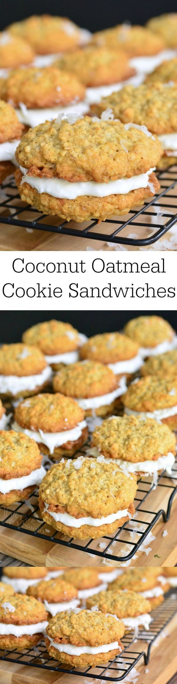 Coconut Oatmeal Cookie Sandwich