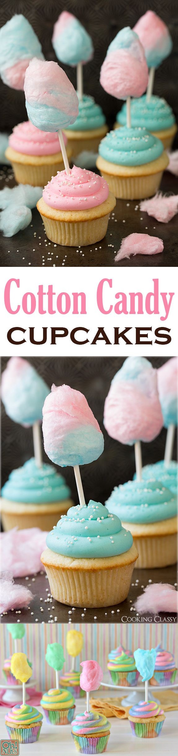 Cotton Candy Cupcakes