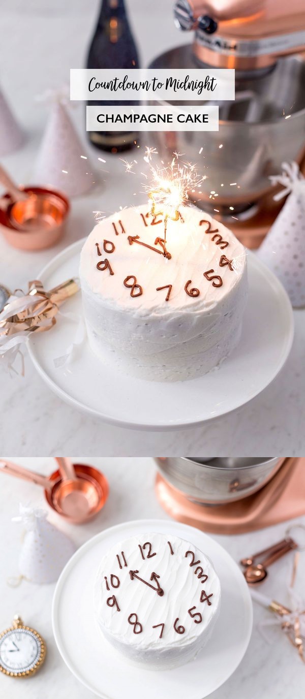 Countdown to Midnight Pound Cake with Champagne Frosting