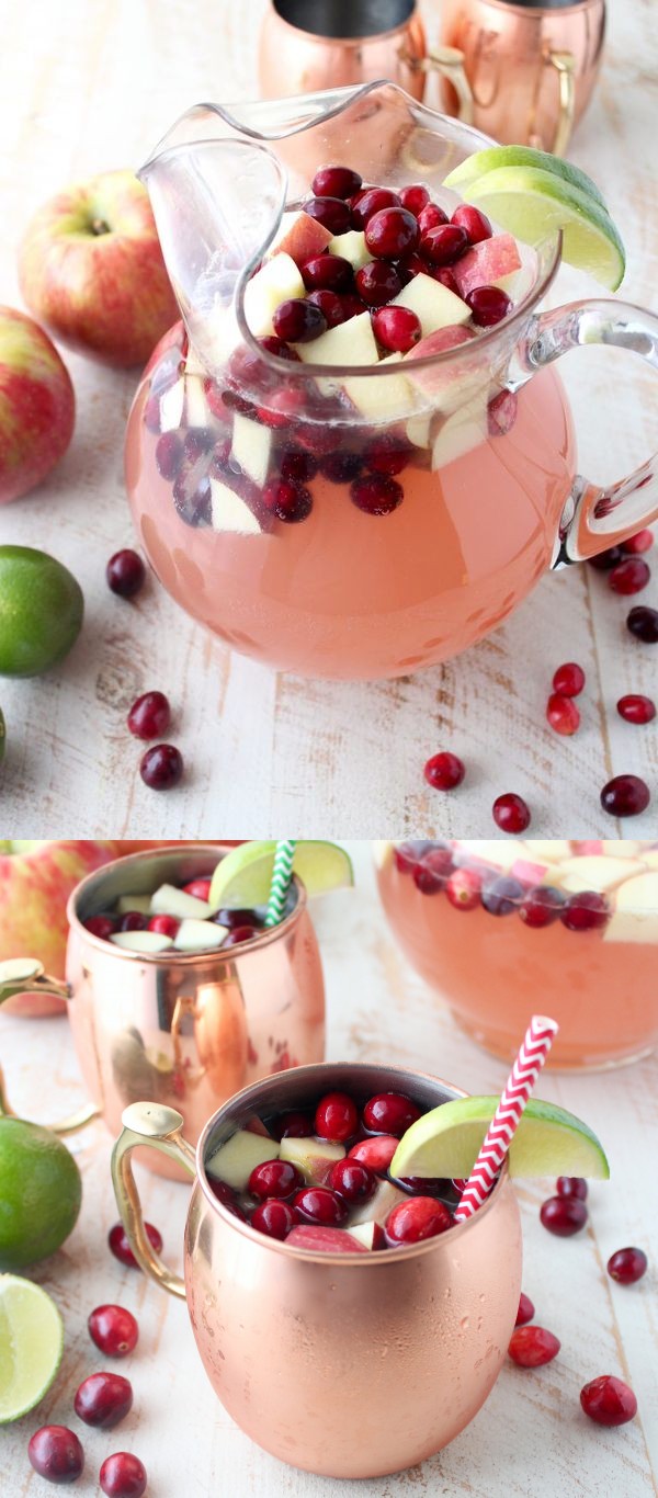 Cranberry Apple Moscow Mule Punch