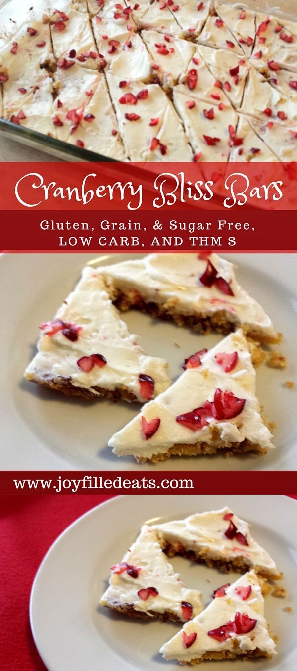 Cranberry Bliss Bars - Low Carb & Sugar Free