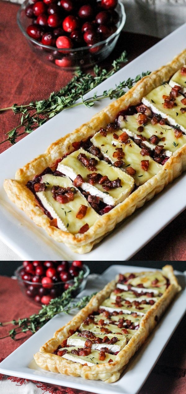 Cranberry Brie Tart with Pancetta & Thyme