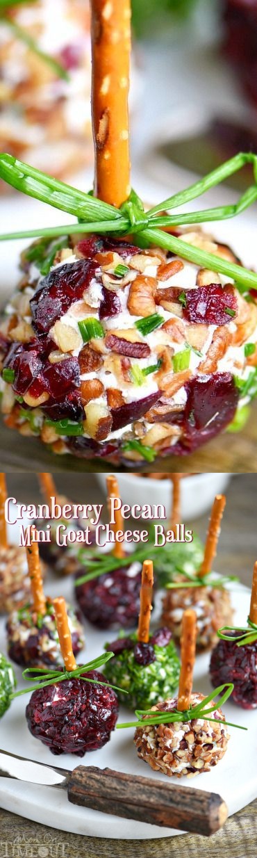 Cranberry Pecan Mini Goat Cheese Balls