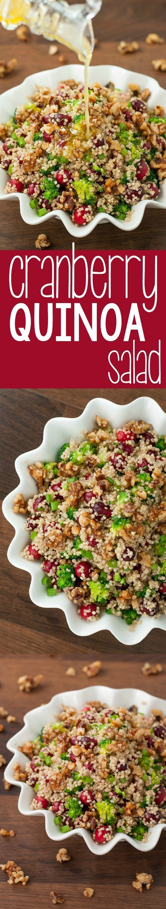 Cranberry Quinoa Salad with Candied Walnuts