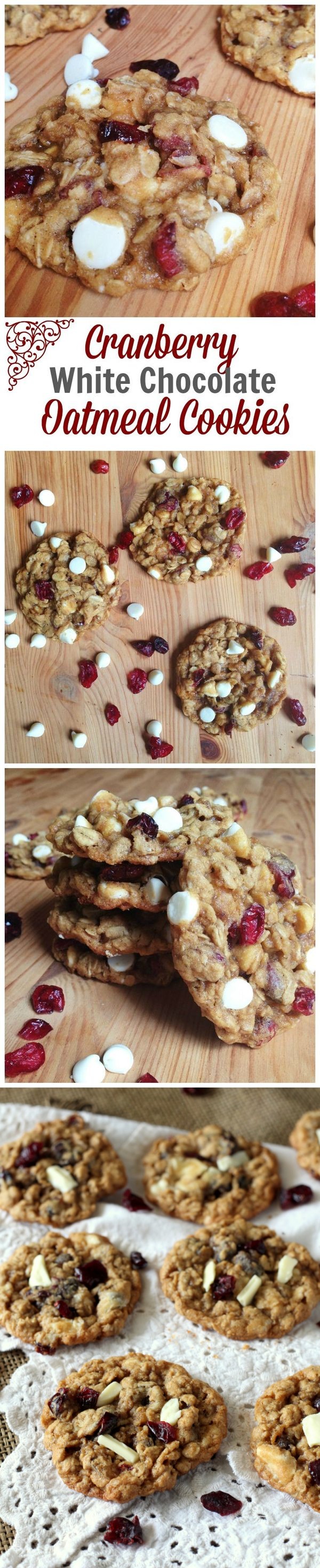 Cranberry White Chocolate Oatmeal Cookies