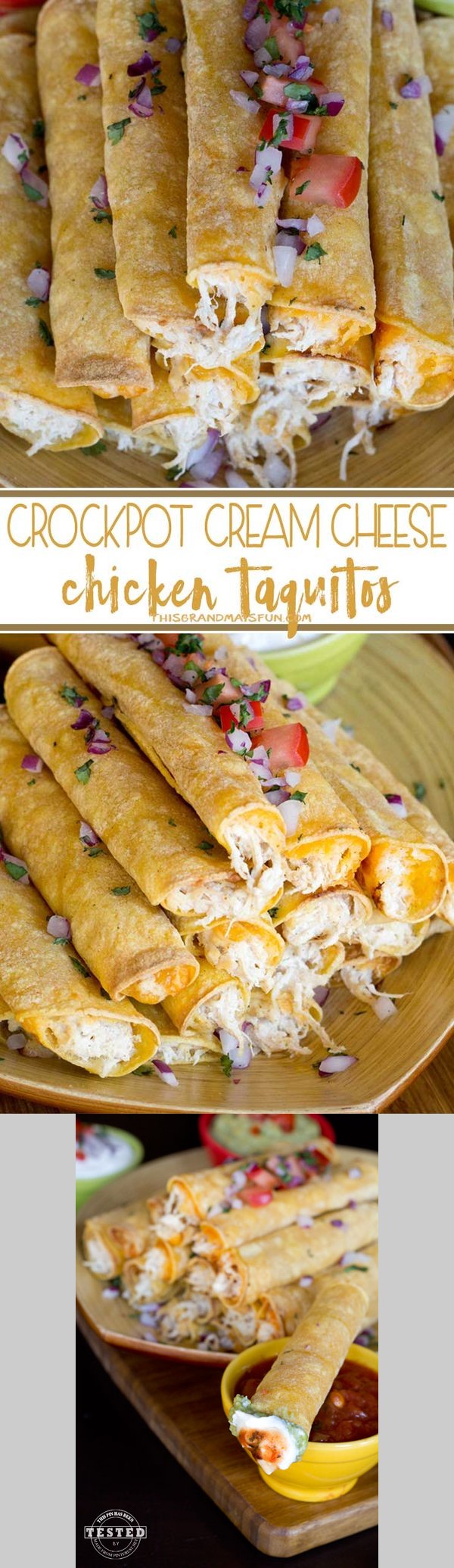 Cream Cheese Chicken Taquitos