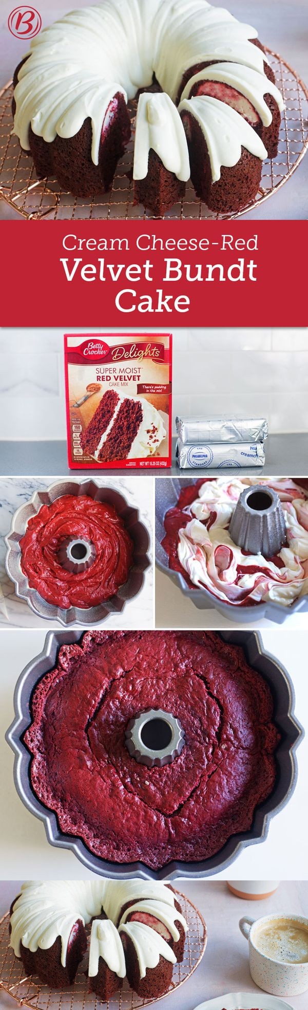 Cream Cheese-Red Velvet Bundt Cake