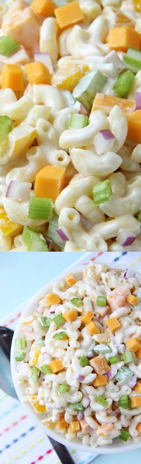 Creamy Cheddar Macaroni Salad