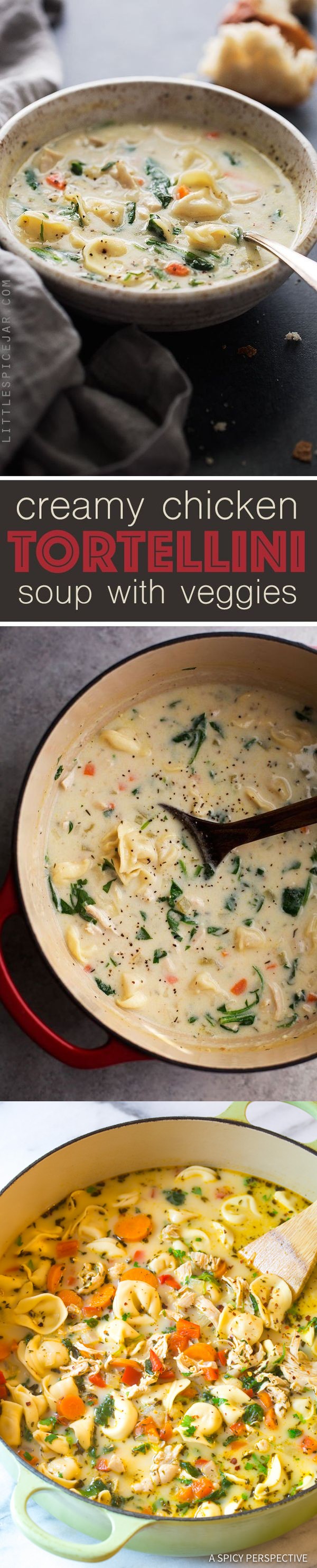 Creamy Chicken Tortellini Soup