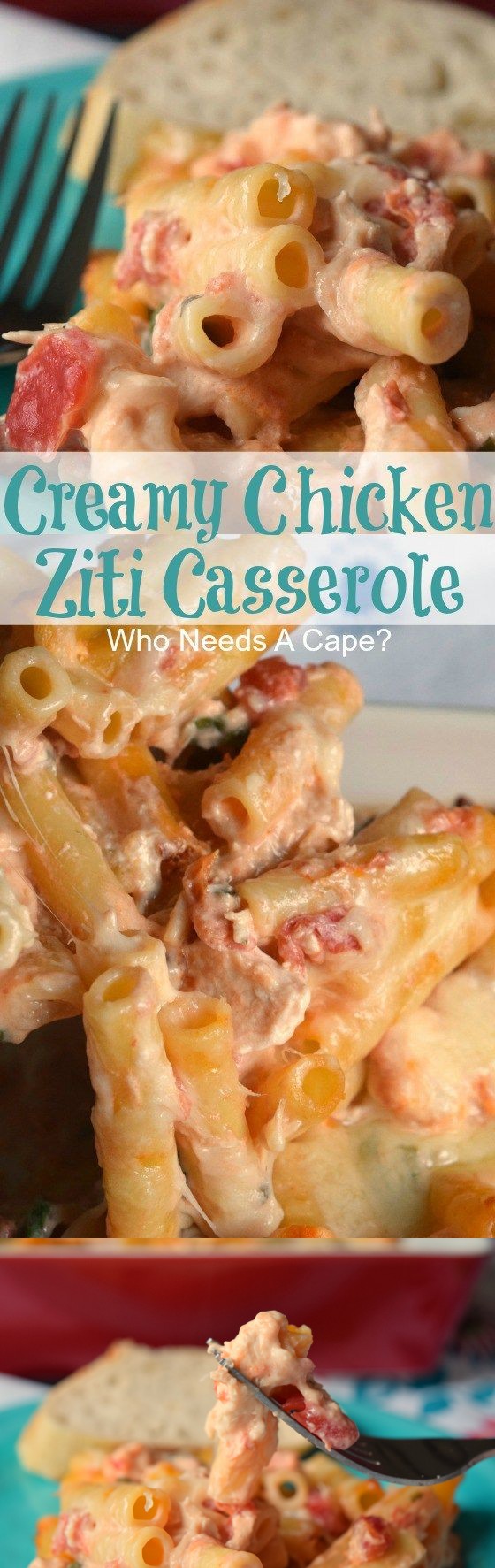 Creamy Chicken Ziti Casserole