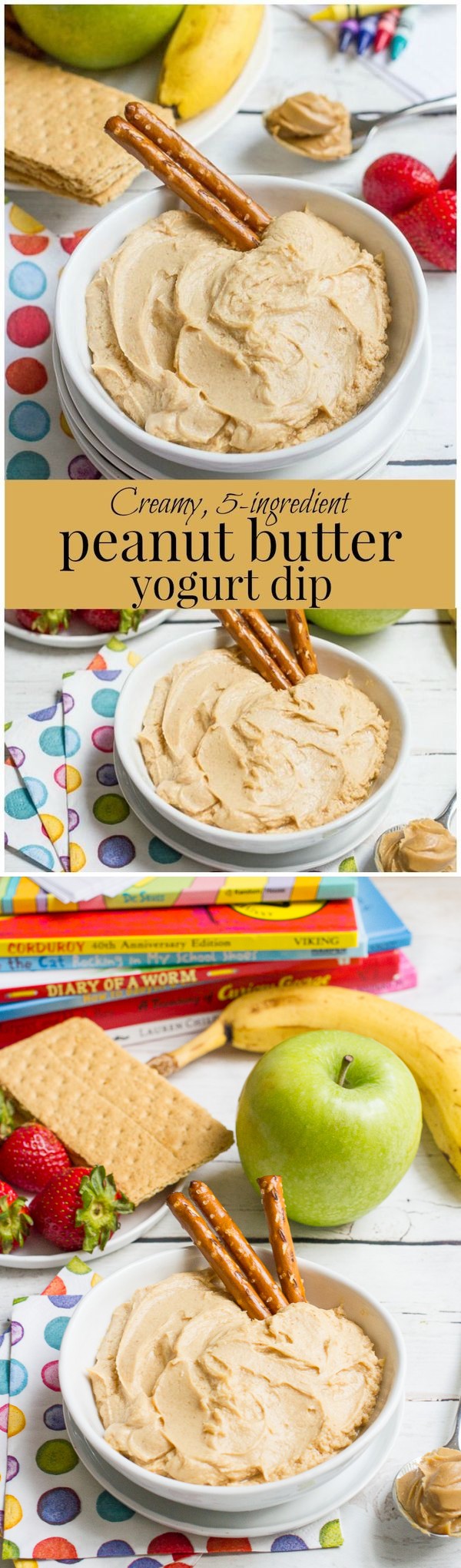 Creamy peanut butter yogurt dip