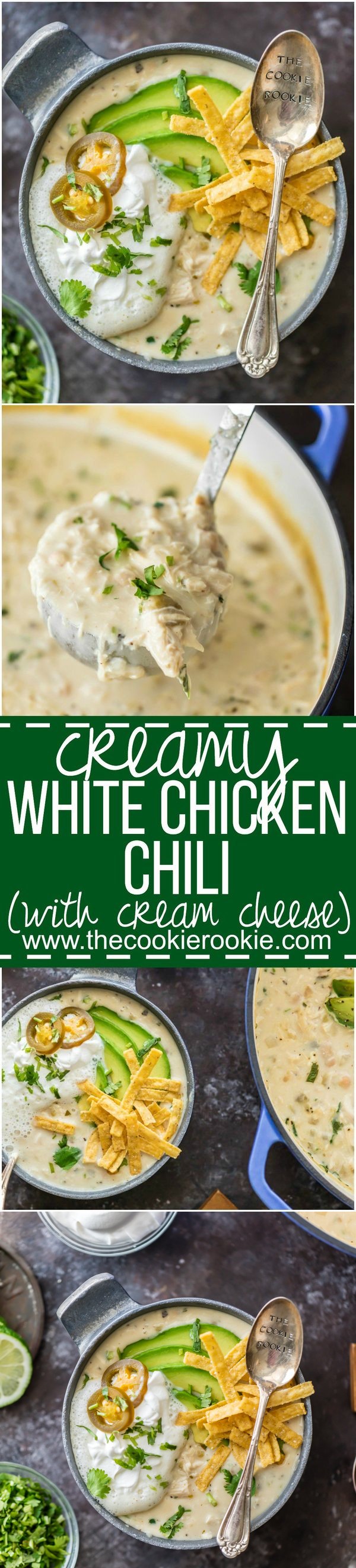 Creamy White Chicken Chili with Cream Cheese