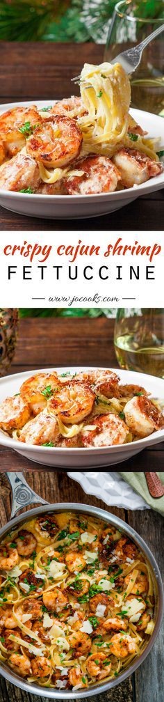 Crispy Cajun Shrimp Fettuccine