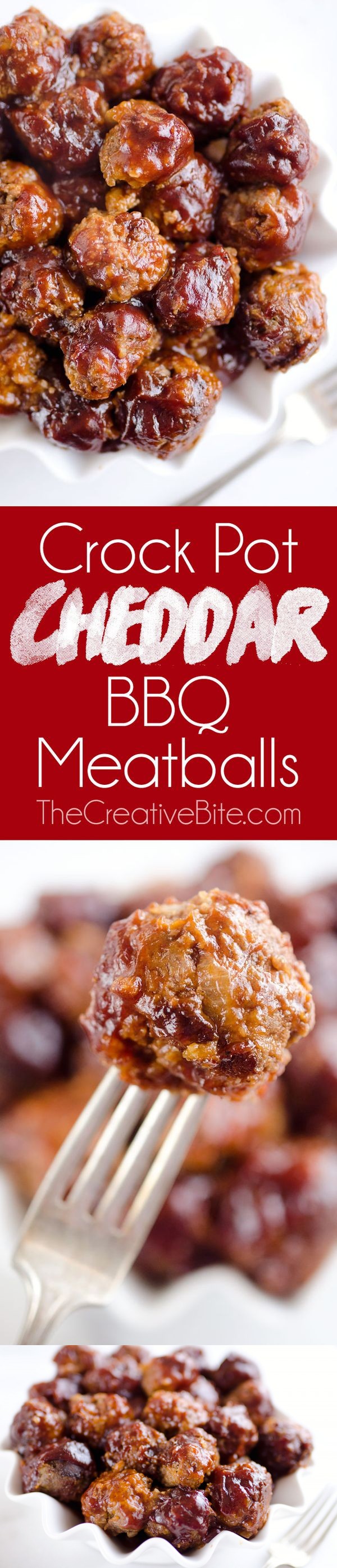 Crock Pot Cheddar BBQ Meatballs