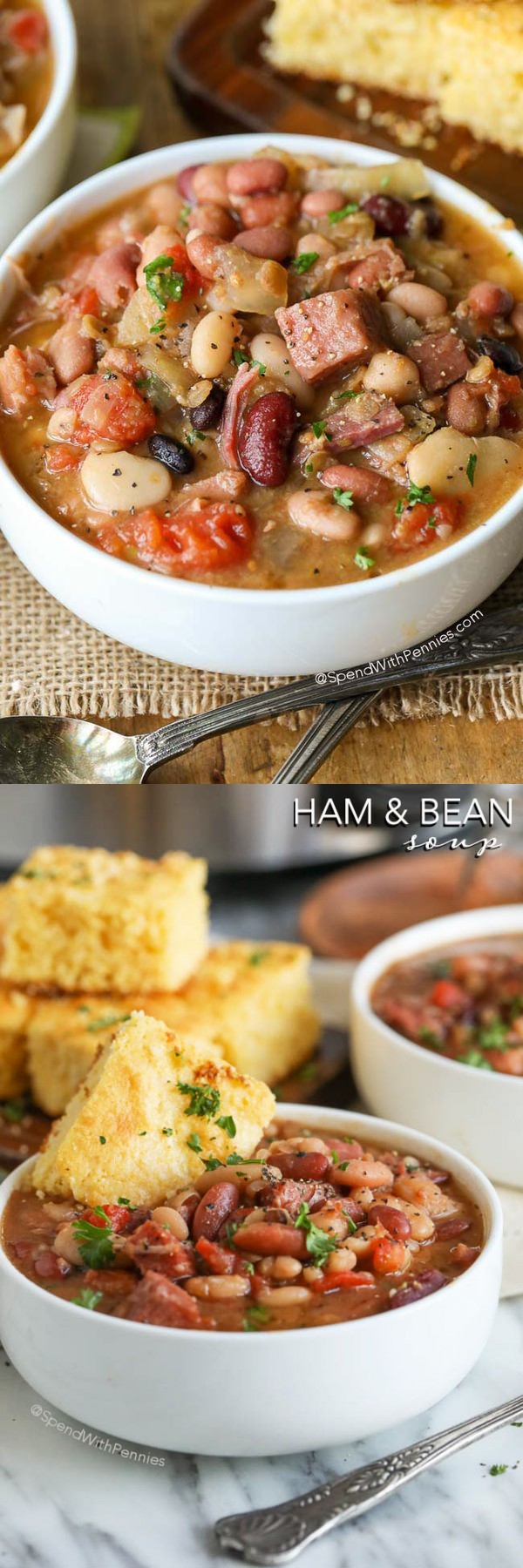 Crock Pot Ham and Bean Soup