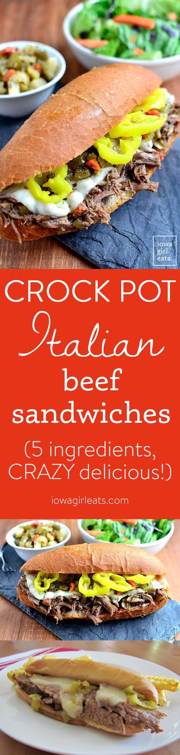 Crock Pot Italian Beef Sandwiches