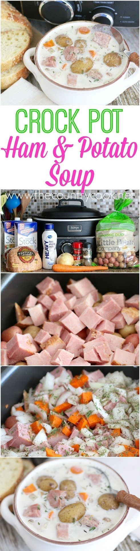 Crock Pot Potato & Ham Soup