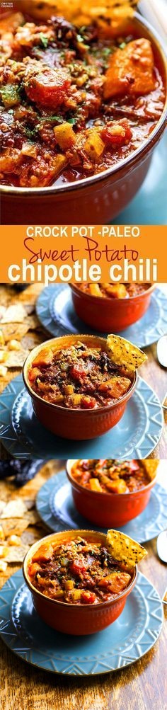 Crock Pot Sweet Potato Chipotle Chili (Paleo