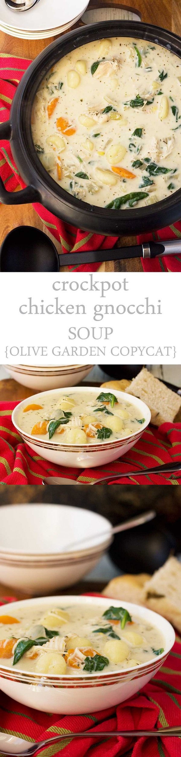 Crockpot chicken gnocchi soup (Olive Garden copycat