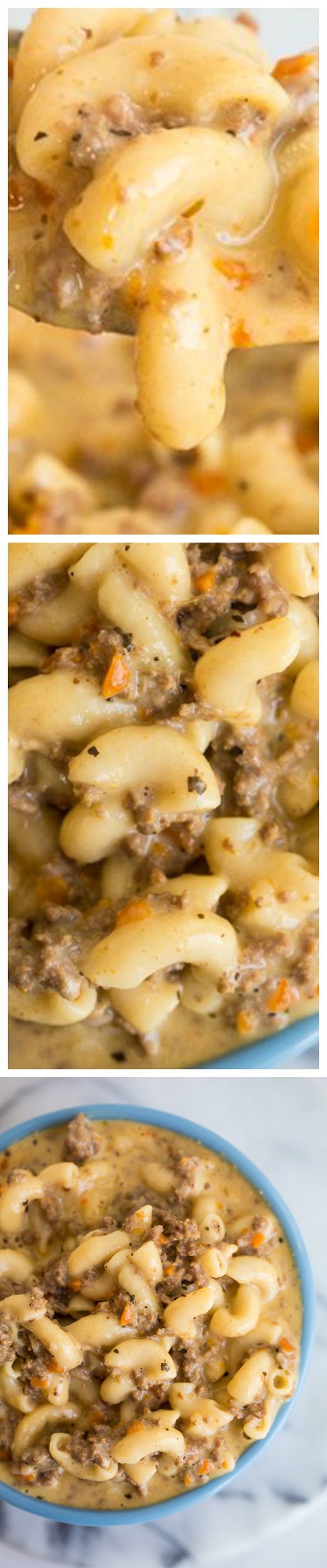 Crockpot Macaroni Cheeseburger Soup